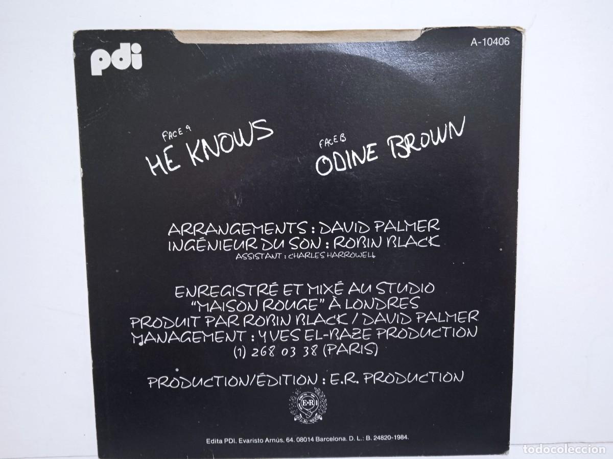 Discos de vinilo: Screen - He Knows / Odine Brown - Single - 1984 - Foto 2
