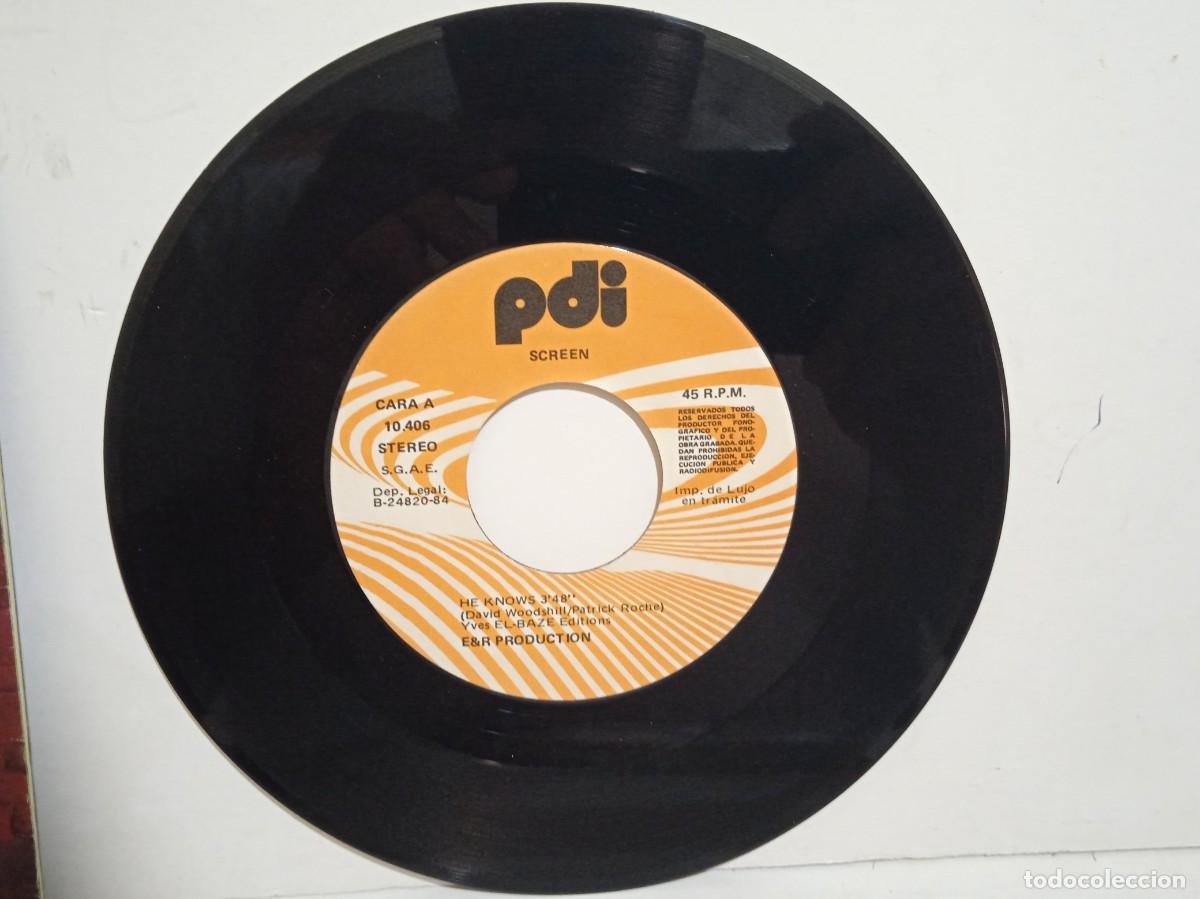 Discos de vinilo: Screen - He Knows / Odine Brown - Single - 1984 - Foto 3