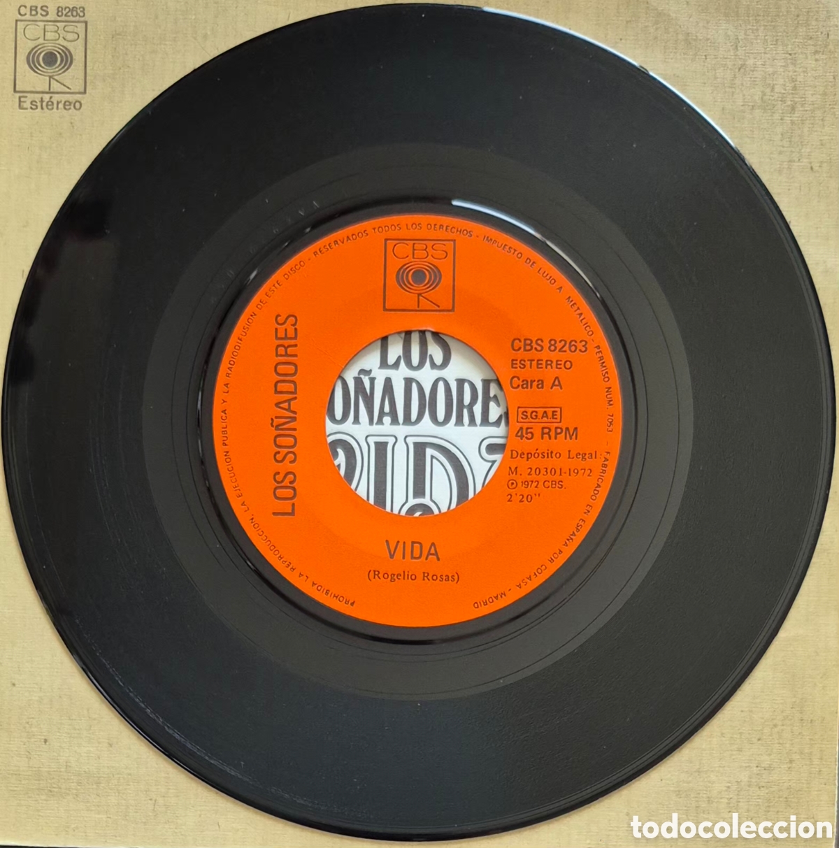 Discos de vinilo: SINGLE - LOS SO&Ntilde;ADORES - VIDA - 1972 ESPA&Ntilde;A - Foto 3
