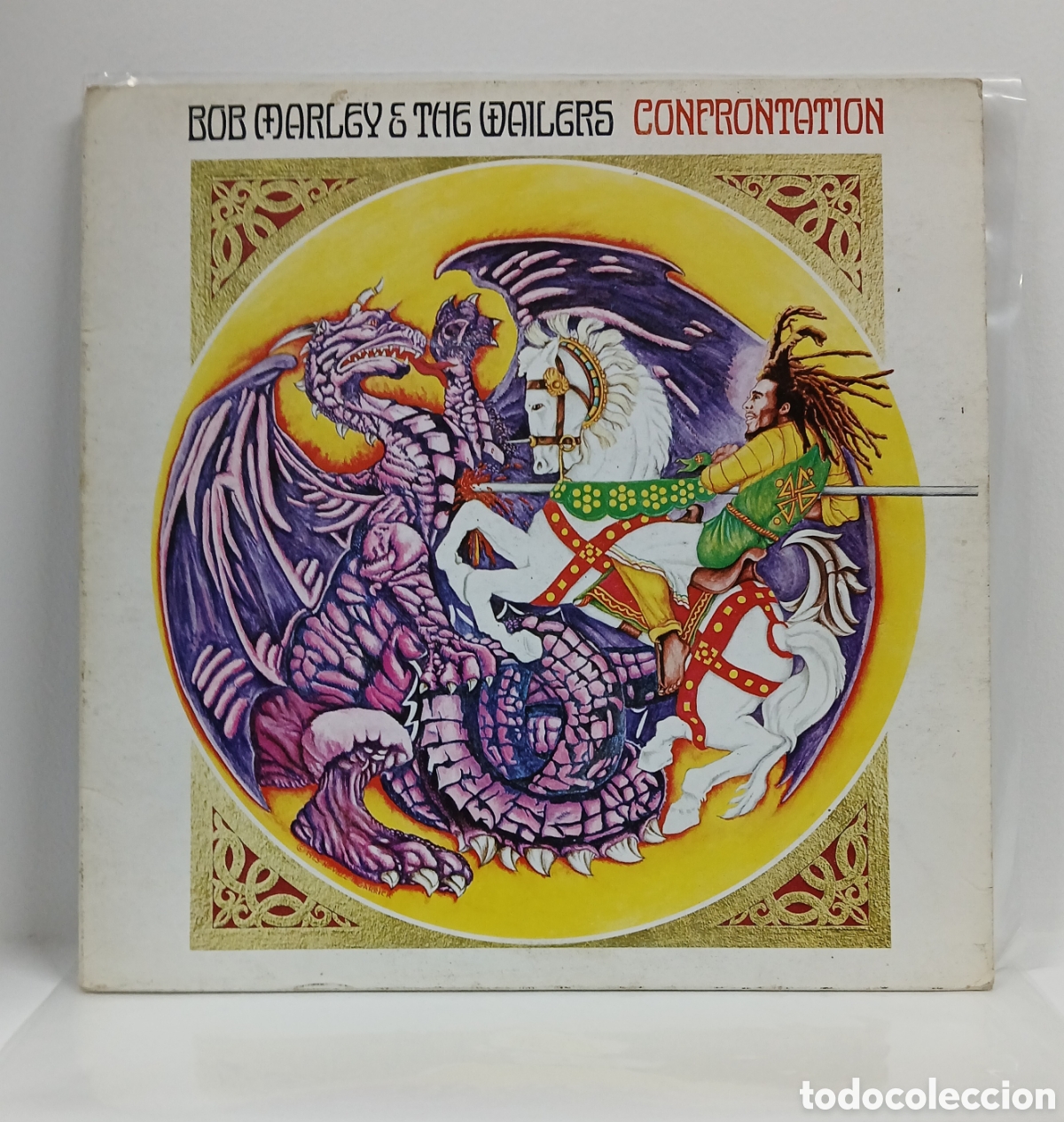 Discos de vinilo: BOB MARLEY & THE WAILERS &rdquo;COMFRONTATION&rdquo; LP. ORIG. GATEFOLD. SPAIN. 1983 (VG+)