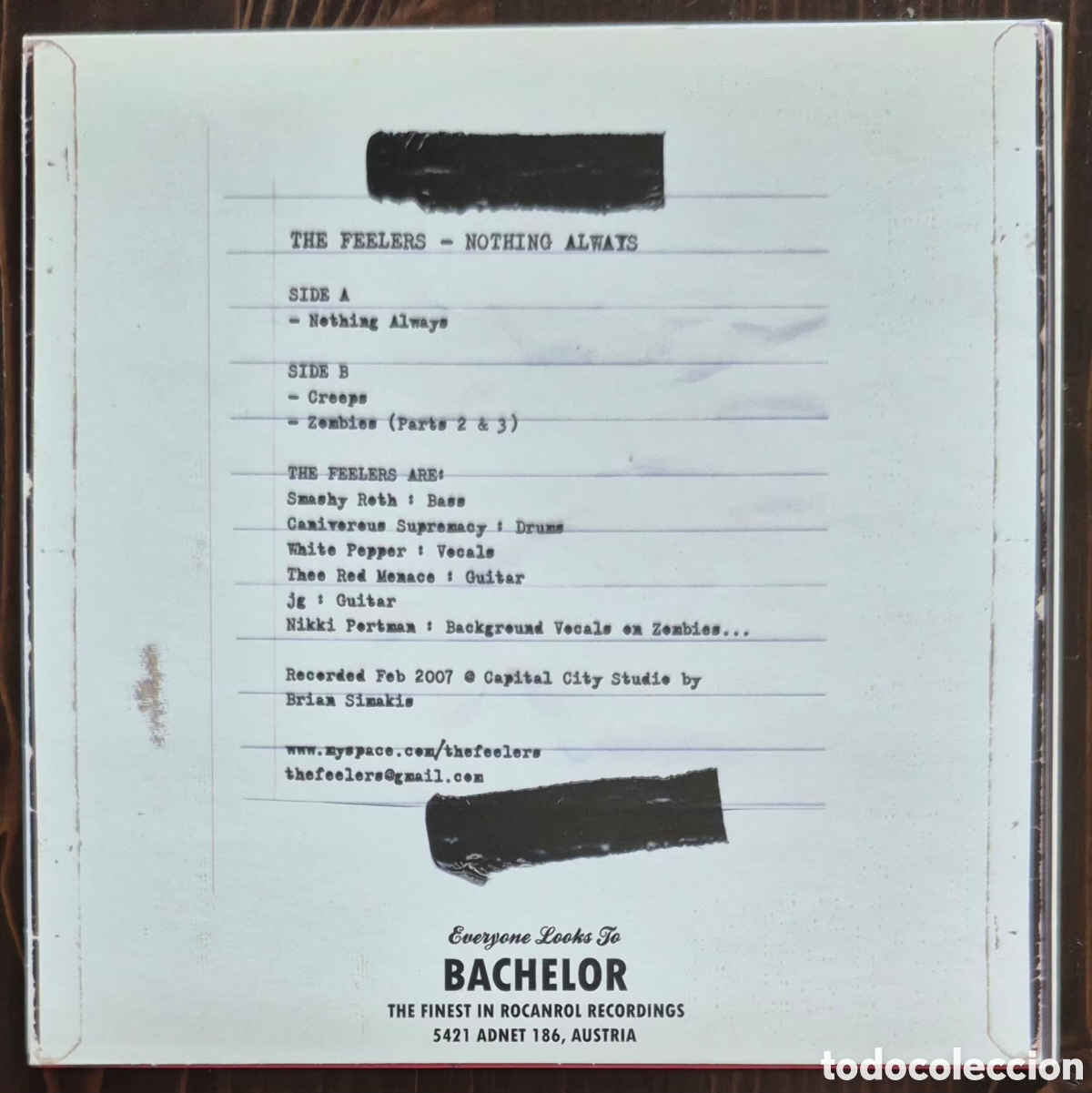 Discos de vinilo: SINGLE - THE FEELERS - NOTHING ALWAYS - 2008 AUSTRIA - Foto 2