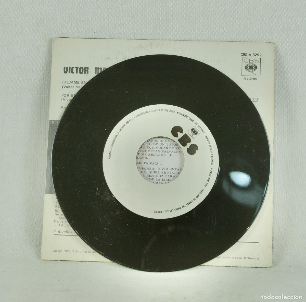 Discos de vinilo: Victor Manuel - D&eacute;jame en paz - Foto 3