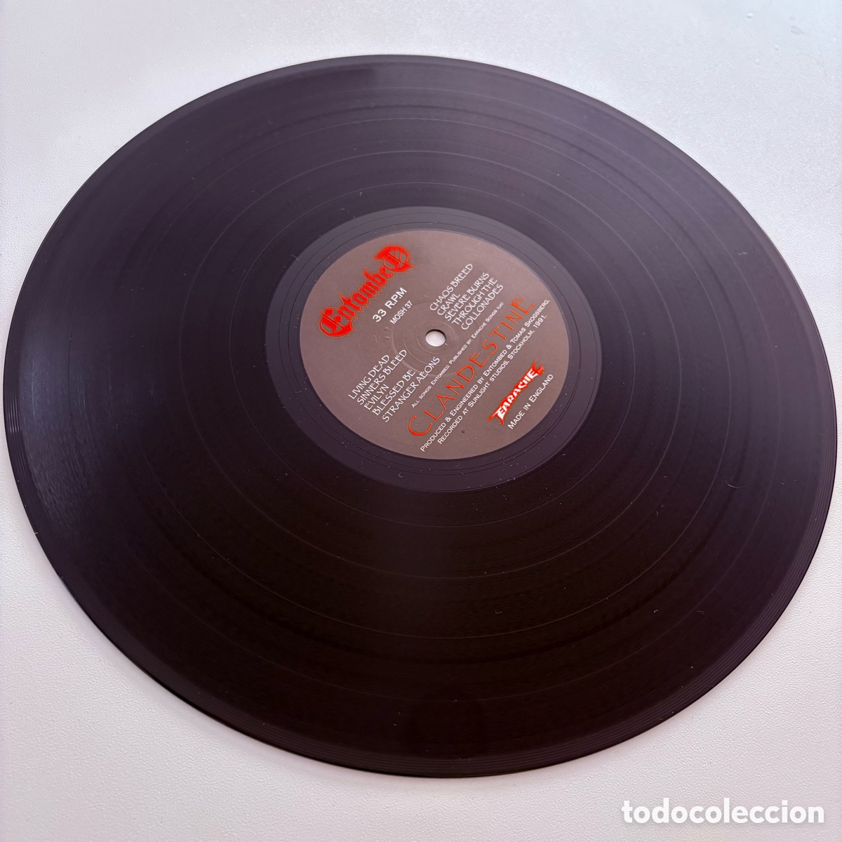 Discos de vinilo: lp Entombed &ndash; Clandestine edicion uk de 1991 - Foto 6