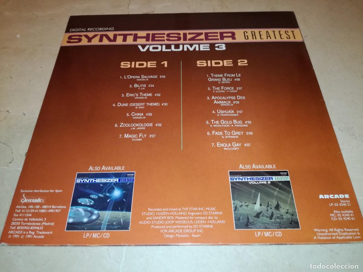 Discos de vinilo: SYNTHESIZER GREATEST-VOL. 3-ORIGINAL 1989 - Foto 2