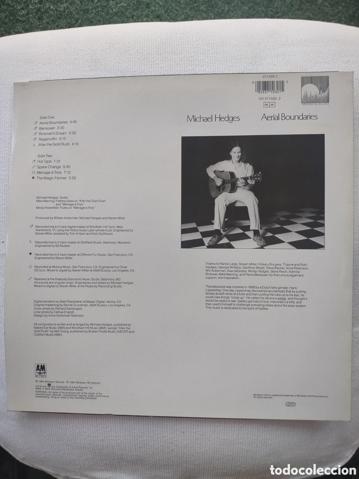 Discos de vinilo: Michael Hedges LP Aerial Boundaries - Foto 2