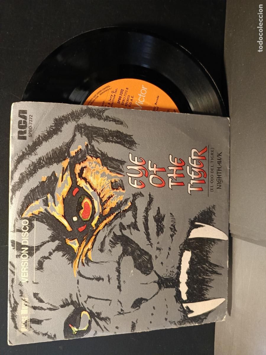 Discos de vinilo: NIGHTHAWK Eye of the tiger / Instrumental SINGLE 1982 SPAIN ESPA&Ntilde;A Night Hawk pepeto