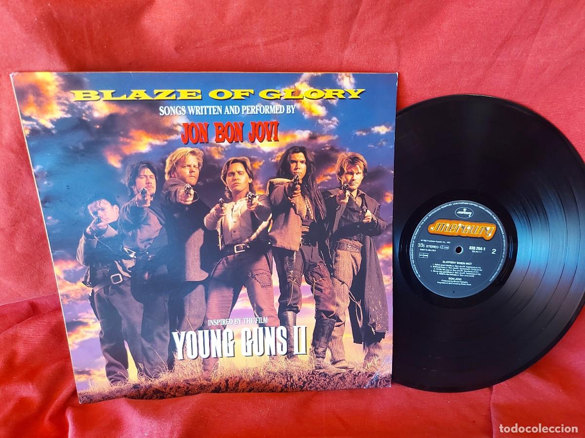 Discos de vinilo: LP JON BON JOVI , BLAZE OF GLORY 1990 ( PEDIDOS MINIMOS 10 &euro; ) CAJA N.&ordm; 2 - LP