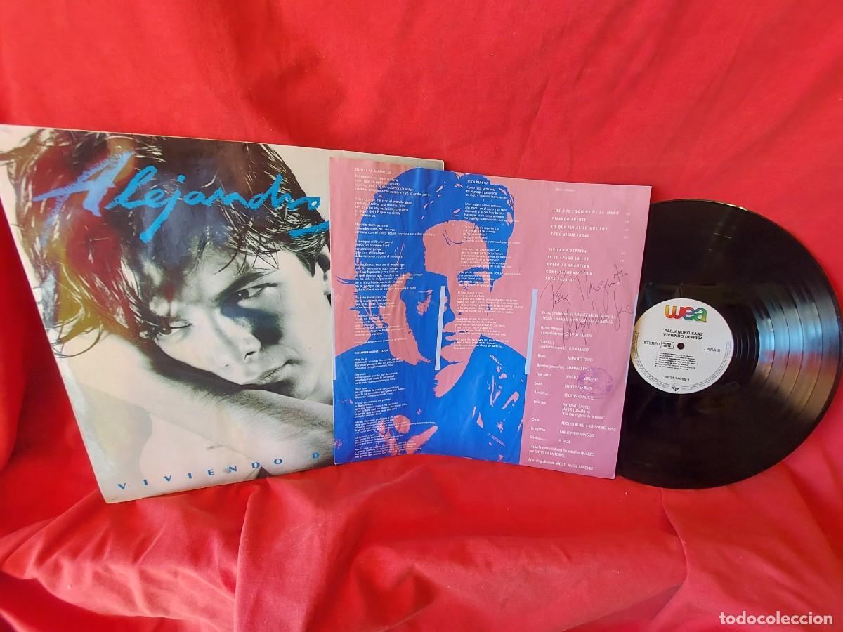 Discos de vinilo: LP ALEJANDRO SANZ VIVIENDO DEPRISA (CON AUTOGRAFO ) PEDIDOS MINIMOS 10 &euro; ) CAJA N.&ordm; 2 - LP