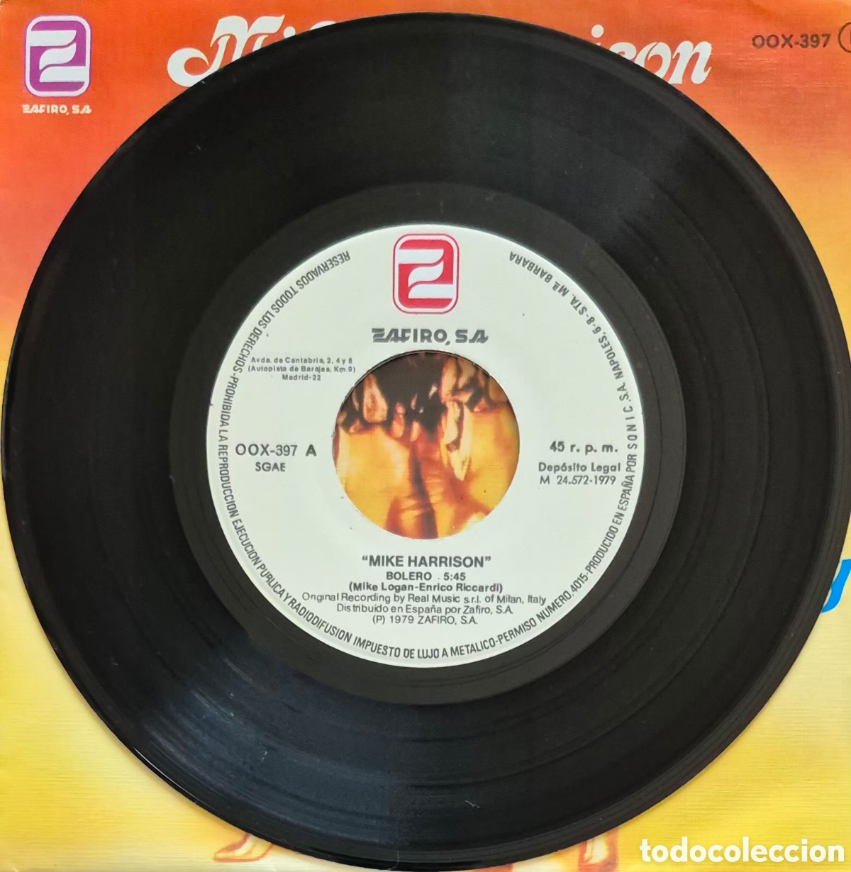 Discos de vinilo: SINGLE - MIKE HARRISON - BOLERO - 1979 ESPA&Ntilde;A - Foto 3
