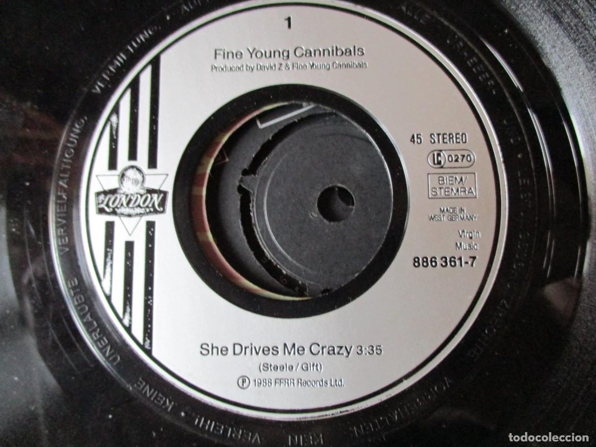 Discos de vinilo: FINE YOUNG CANNIBALS - SHE DRIVES ME CRAZY - Foto 1