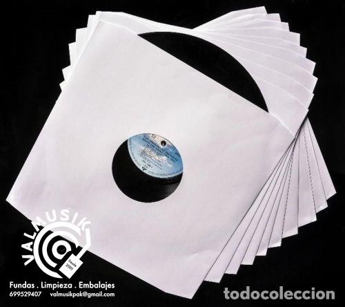Discos de vinilo: 100 FUNDAS INTERIORES PAPEL BLANCO PARA DISCOS VINILO LP Y MAXI SINGLES 12&rdquo; - NUEVAS -
