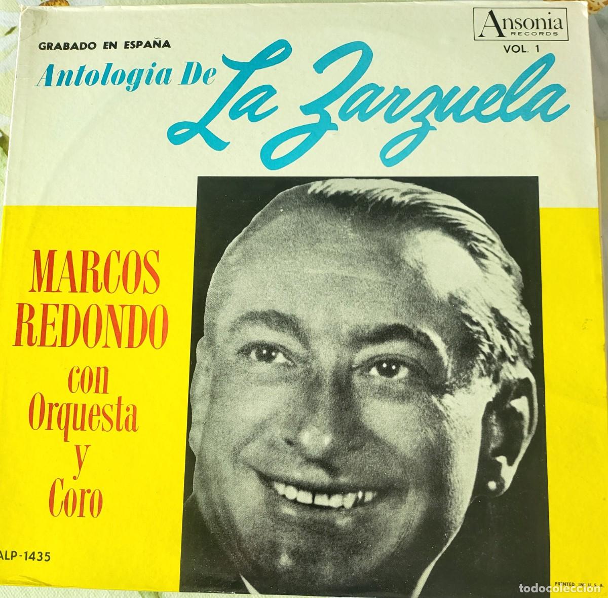Discos de vinilo: Marcos Redondo canta Zarzuela Lp sello Ansonia editado en USA...