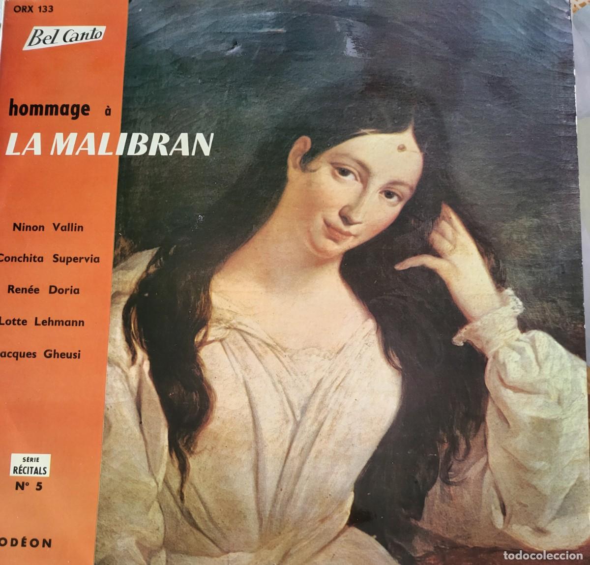 Discos de vinilo: Homenaje a la Malibran Lp sello Odeon editado en Francia, Conchita Supervia...