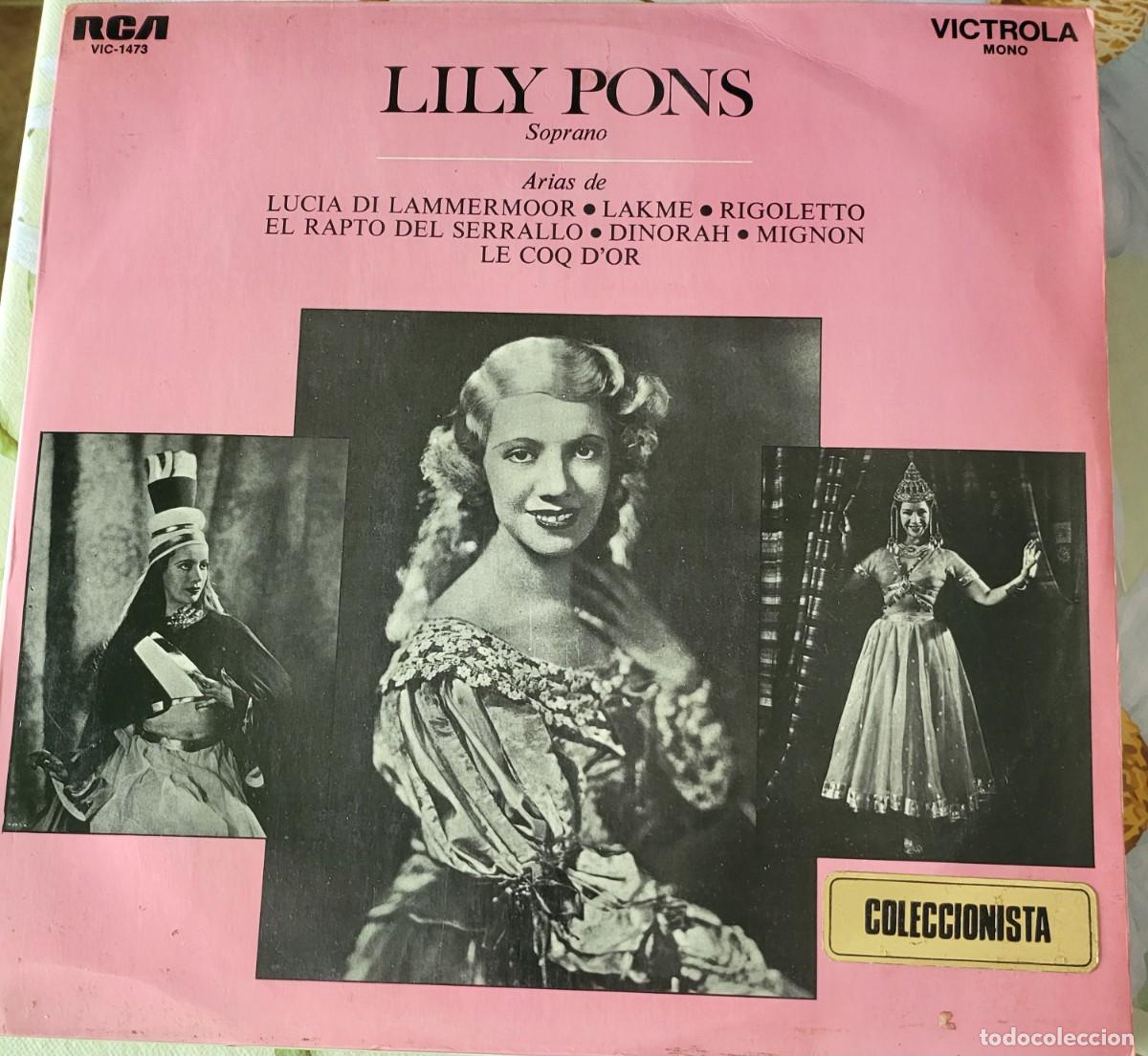 Discos de vinilo: Lily Pons Lp sello RCA Victrola editado en Espa&ntilde;a a&ntilde;o 1970...