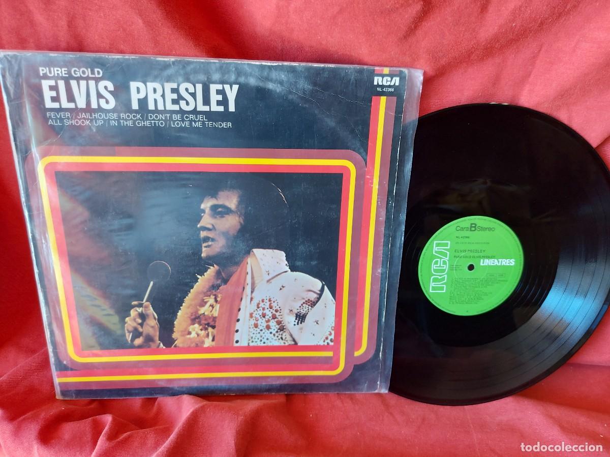 Discos de vinilo: LP ELVYS PRESLEY PURE GOLD 1975 ESPA&Ntilde;A ( PEDIDOS MINIMOS 10 &euro; ) CAJA N.&ordm; 2 - LP