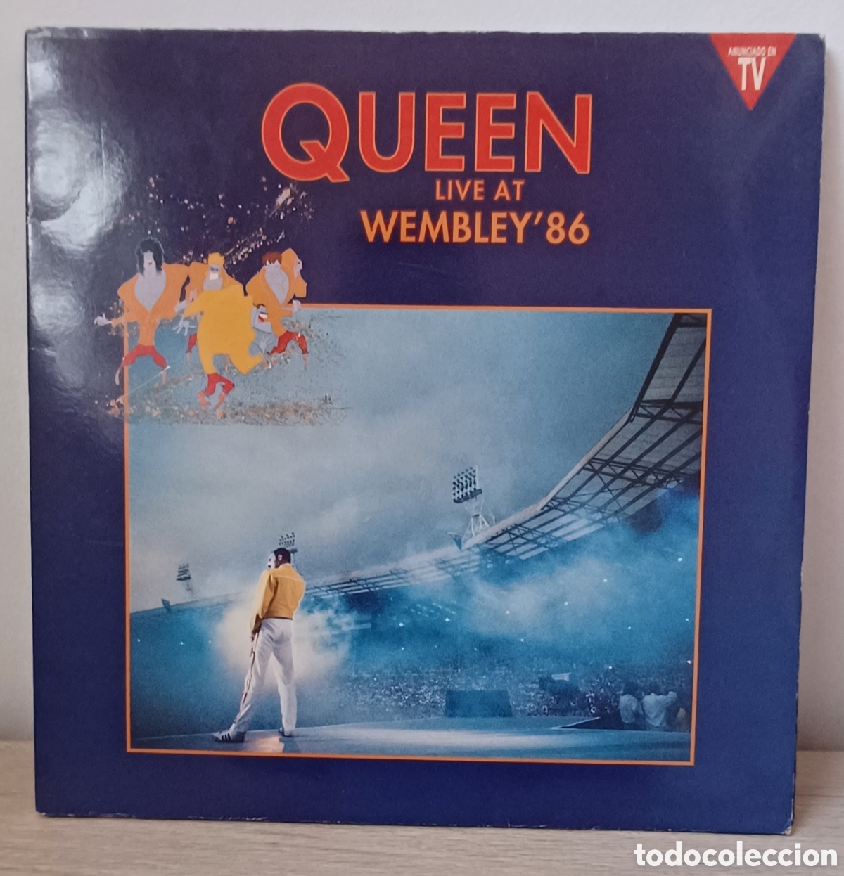 Discos de vinilo: QUEEN DOBLE LP LIVE AT WEMBLEY'86 A&Ntilde;O 1992 SPAIN PARLOPHONE. COMPLETO CON ENCARTES.