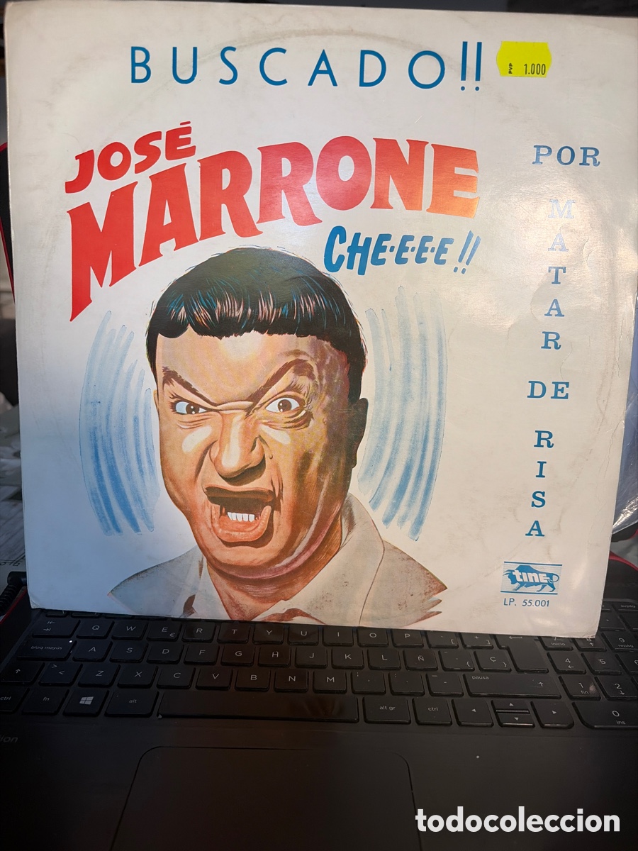 Vinyl records: JOSE MARRONE - BUSCADO POR MATAR DE RISA LP ARGENTINA
