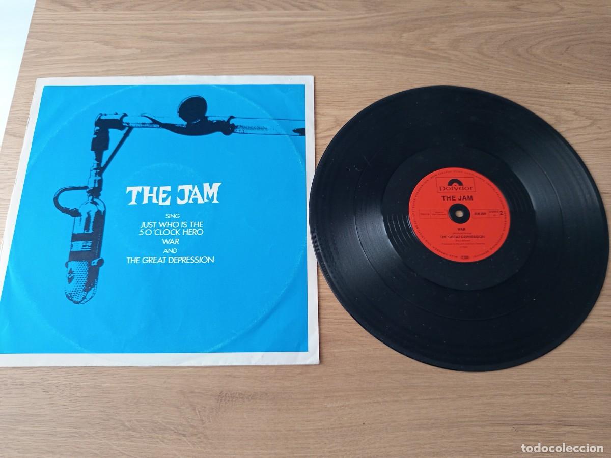 Discos de vinilo: JOYA MAXI UK. THE JAM / JUST WHO IS THE 5 O&acute;CLOCK HERO/WAR/THE GREAT DEPRESSION / POLYDOR 2141 55810