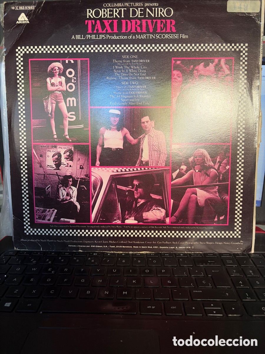 Discos de vinilo: BSO TAXI DRIVER - BERNARD HERRMANN LP SPAIN - Foto 2