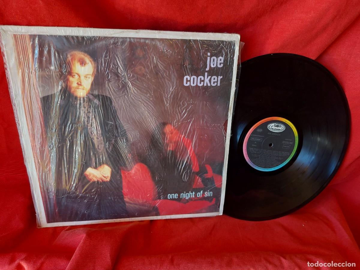 Discos de vinilo: LP JOE COCKER ONE NIGHT OF SIN , 1989 ESPA&Ntilde;A ( PEDIDOS MINIMOS 10 &euro; ) CAJA N.&ordm; 2 - LP