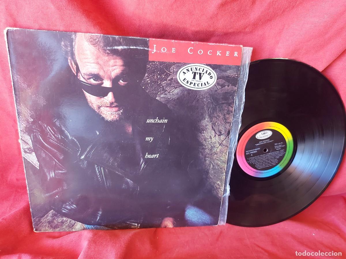 Discos de vinilo: LP JOE COCKER, UNCHAIN MY HEART 1987 ESPA&Ntilde;A ( PEDIDOS MINIMOS 10 &euro; ) CAJA N.&ordm; 2 - LP