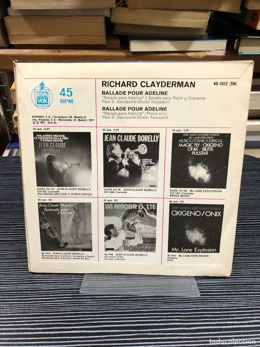 Discos de vinilo: Ballade pour Adeline (Versi&oacute;n Original) Richard Clayderman - Foto 2