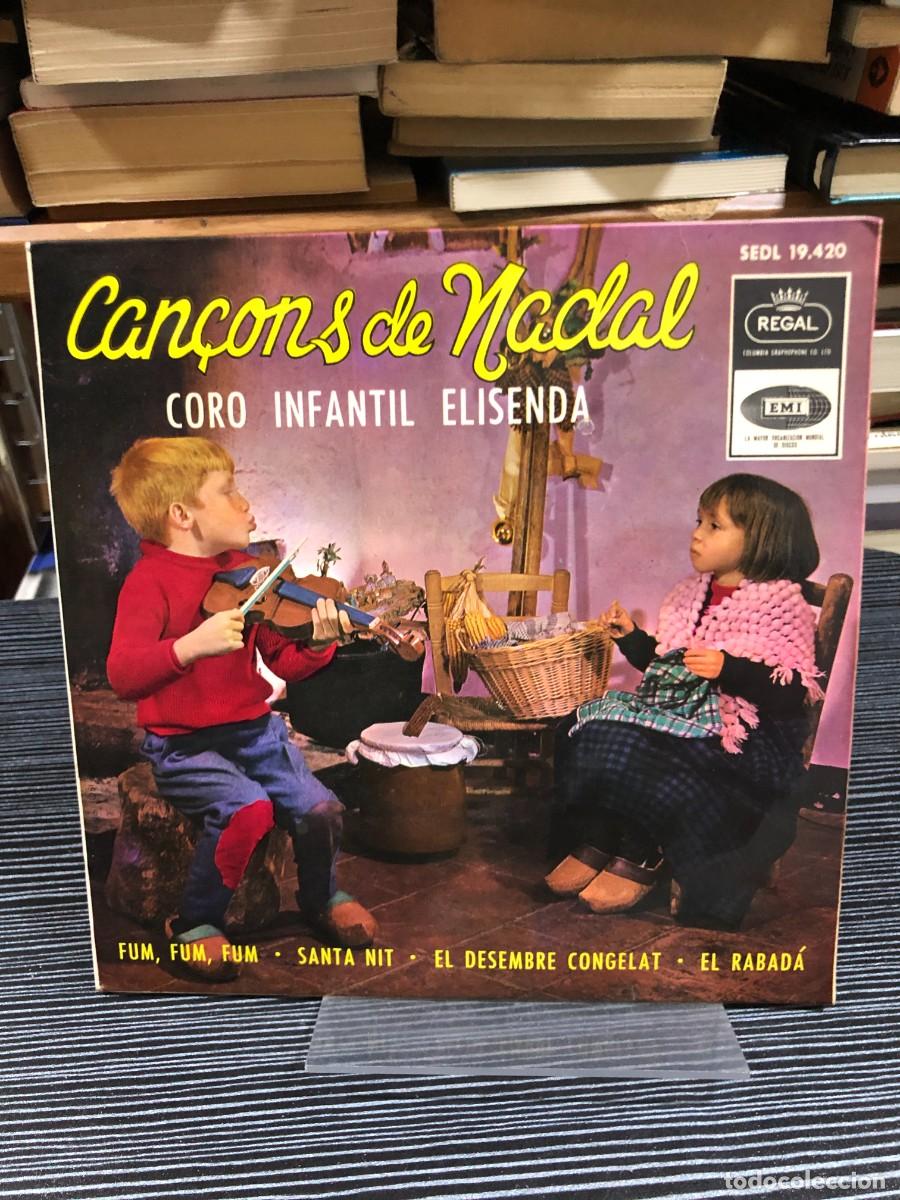 Discos de vinilo: Can&ccedil;ons de Nadal (Fum, Fum, Fum / Santa Nit...) Coro Infantil Elisenda