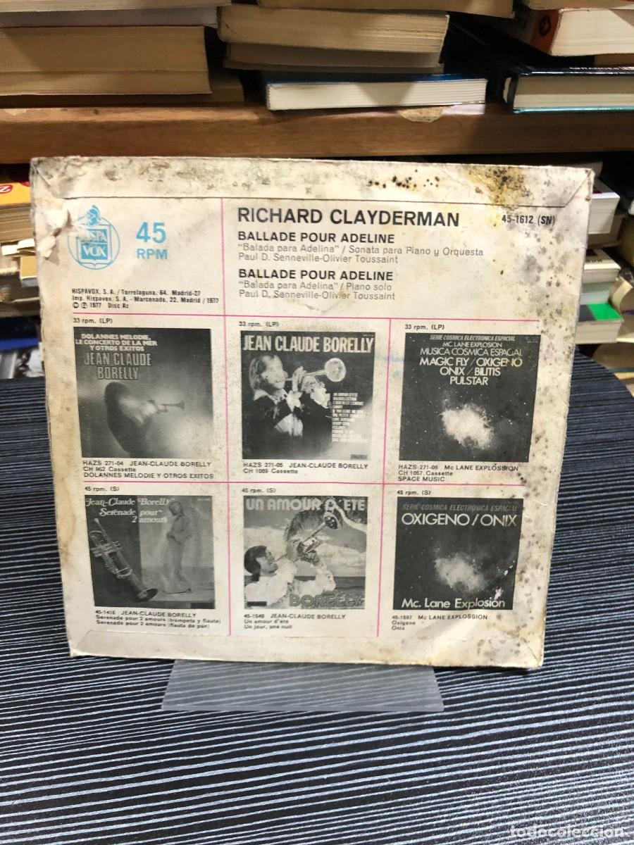 Discos de vinilo: Ballade pour Adeline (Versi&oacute;n Original) Richard Clayderman - Foto 2