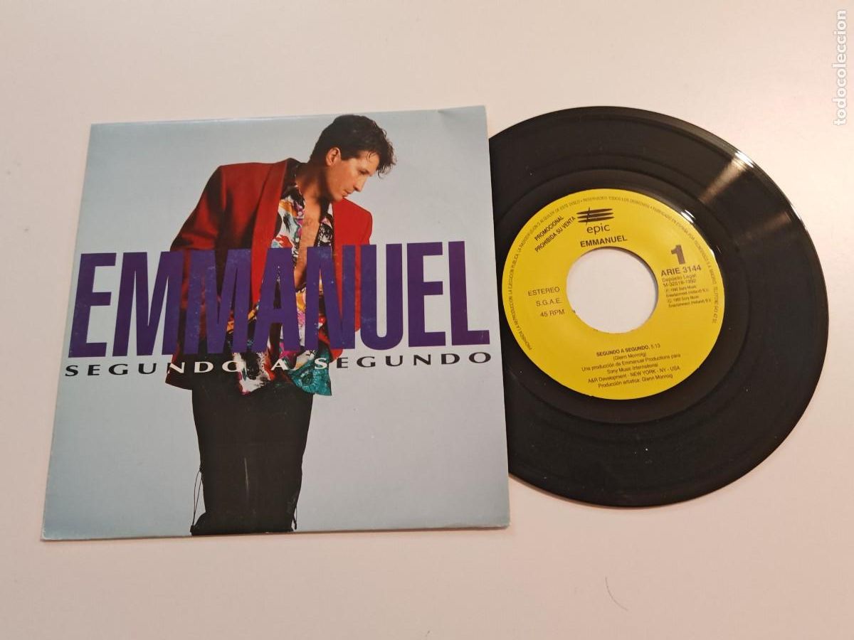 Discos de vinilo: EMMANUEL Segundo a segundo 7&rdquo; SINGLE VINILO PROMO DEL A&Ntilde;O 1992 ESPA&Ntilde;A CONTIENE 1 TEMA