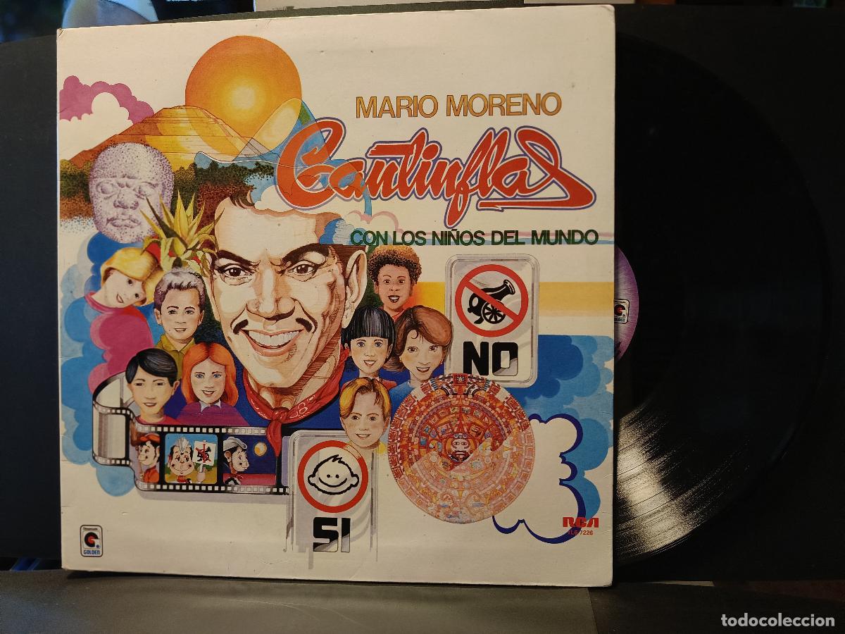 Discos de vinilo: Mario Moreno Cantinflas* &ndash; Con Los Ni&ntilde;os Del Mundo - LP RCA 1983 - INFANTIL GATEFOLD PEPETO