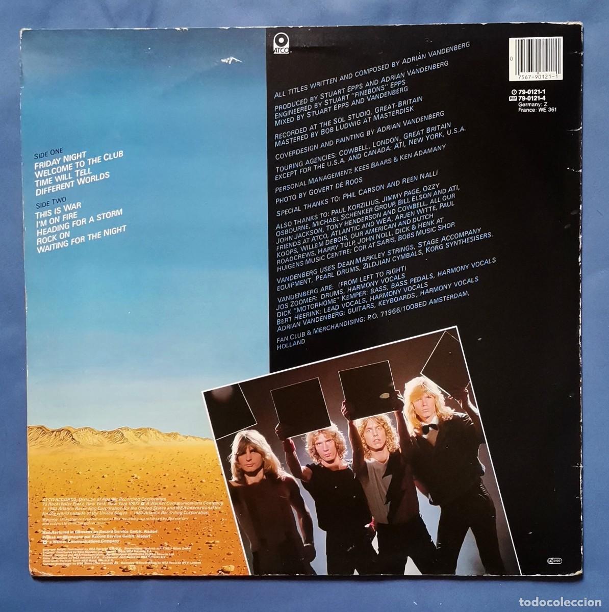 Discos de vinilo: Vandenberg - Heading For A Storm LP 1983 - Foto 2