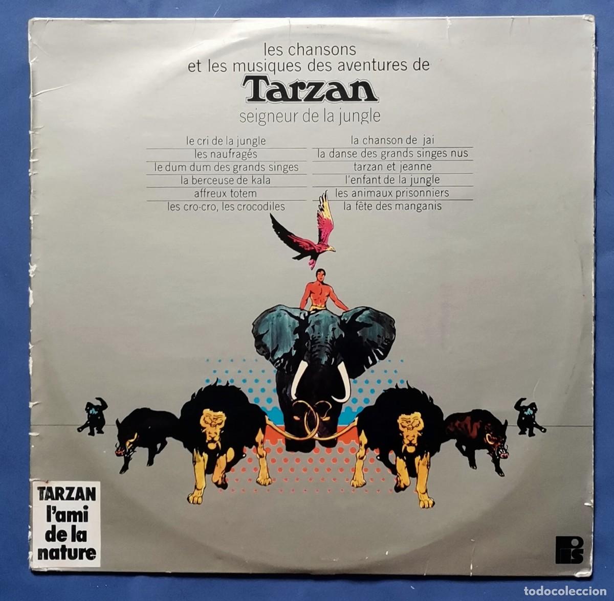 Discos de vinilo: Les Chansons Et Les Musiques Des Aventures De Tarzan Seigneur De La Jungle LP Francia