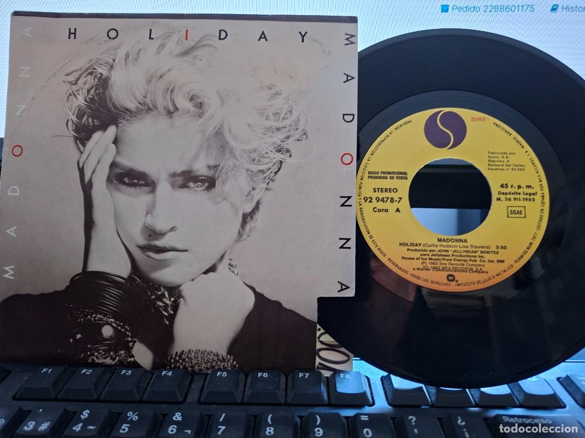 Discos de vinilo: MADONNA - HOLIDAY - SINGLE DE VINILO PROMOCIONAL ESPA&Ntilde;OL - C- 63