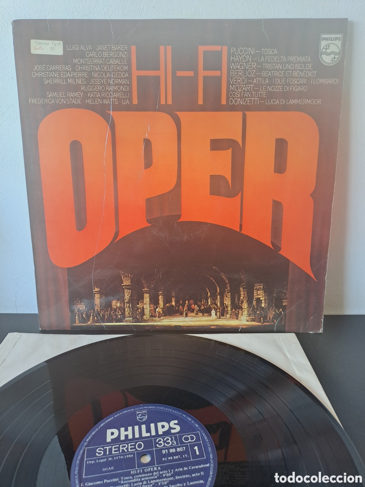 Vinyl-Schallplatten: Varios Artistas (Giacomo Puccini, Gaetano Donizetti, Giuseppe Verdi, etc.) Hi-Fi Opera Philips B.1