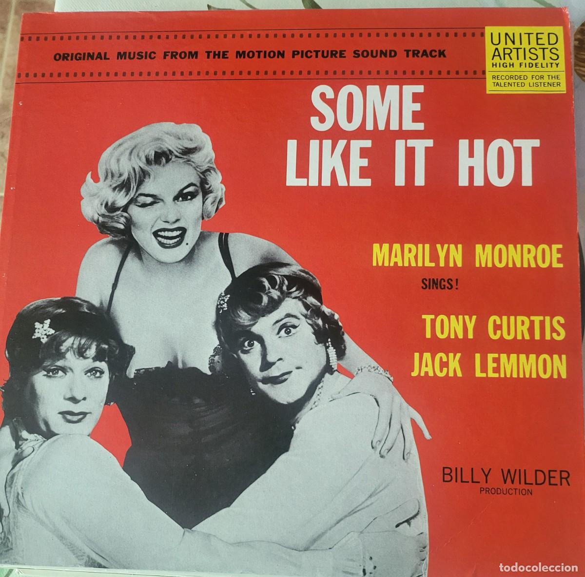 Discos de vinilo: Marilyn Monroe Lp editado en USA sello United Artists banda sonora Some Like It Hot...