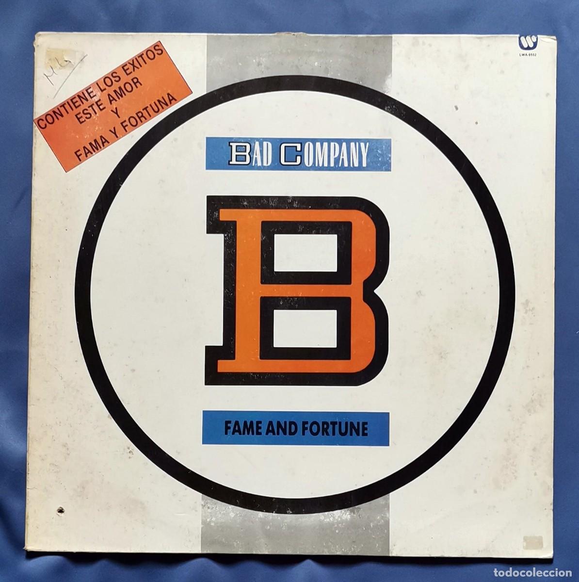 Discos de vinilo: Bad Company - Fame And Fortune LP