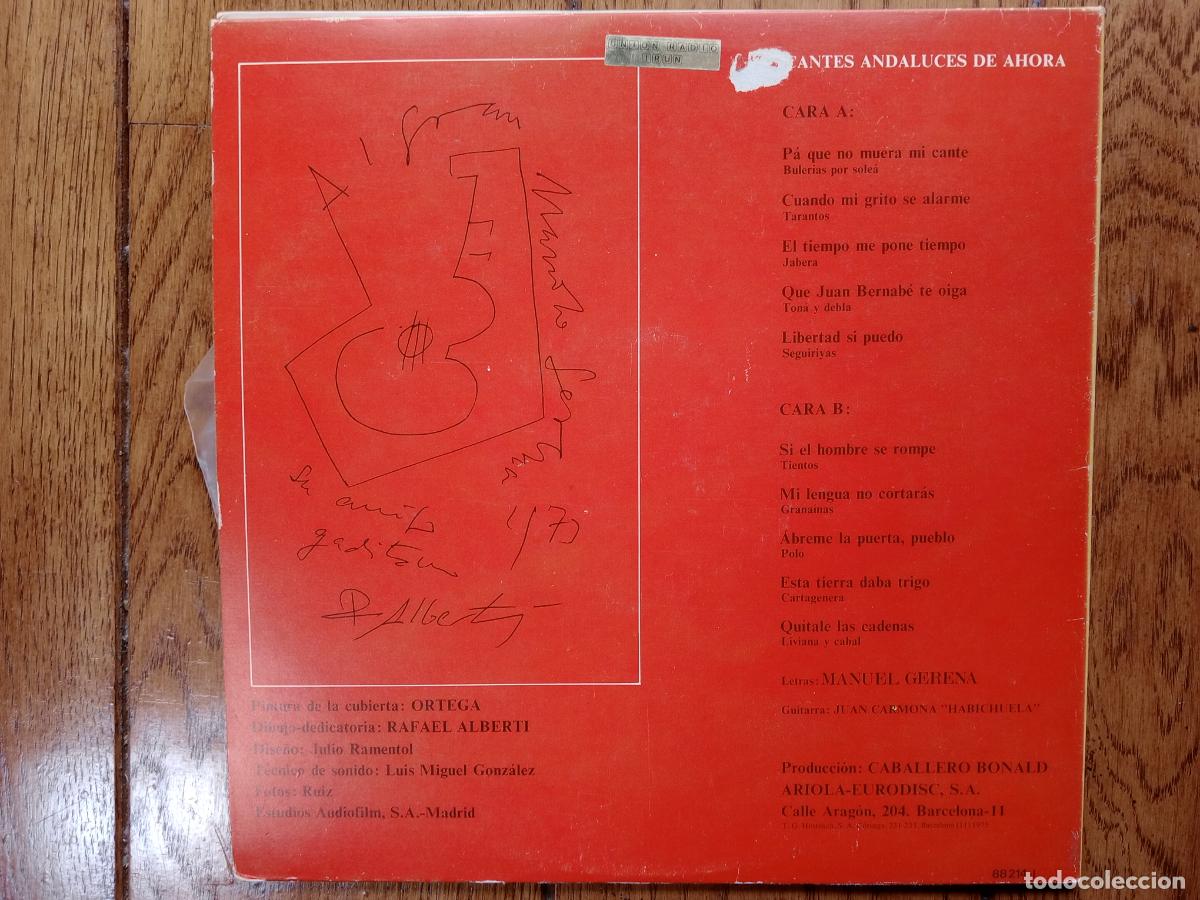 Discos de vinilo: Manuel Gerena - cantes andaluces de ahora - Foto 4