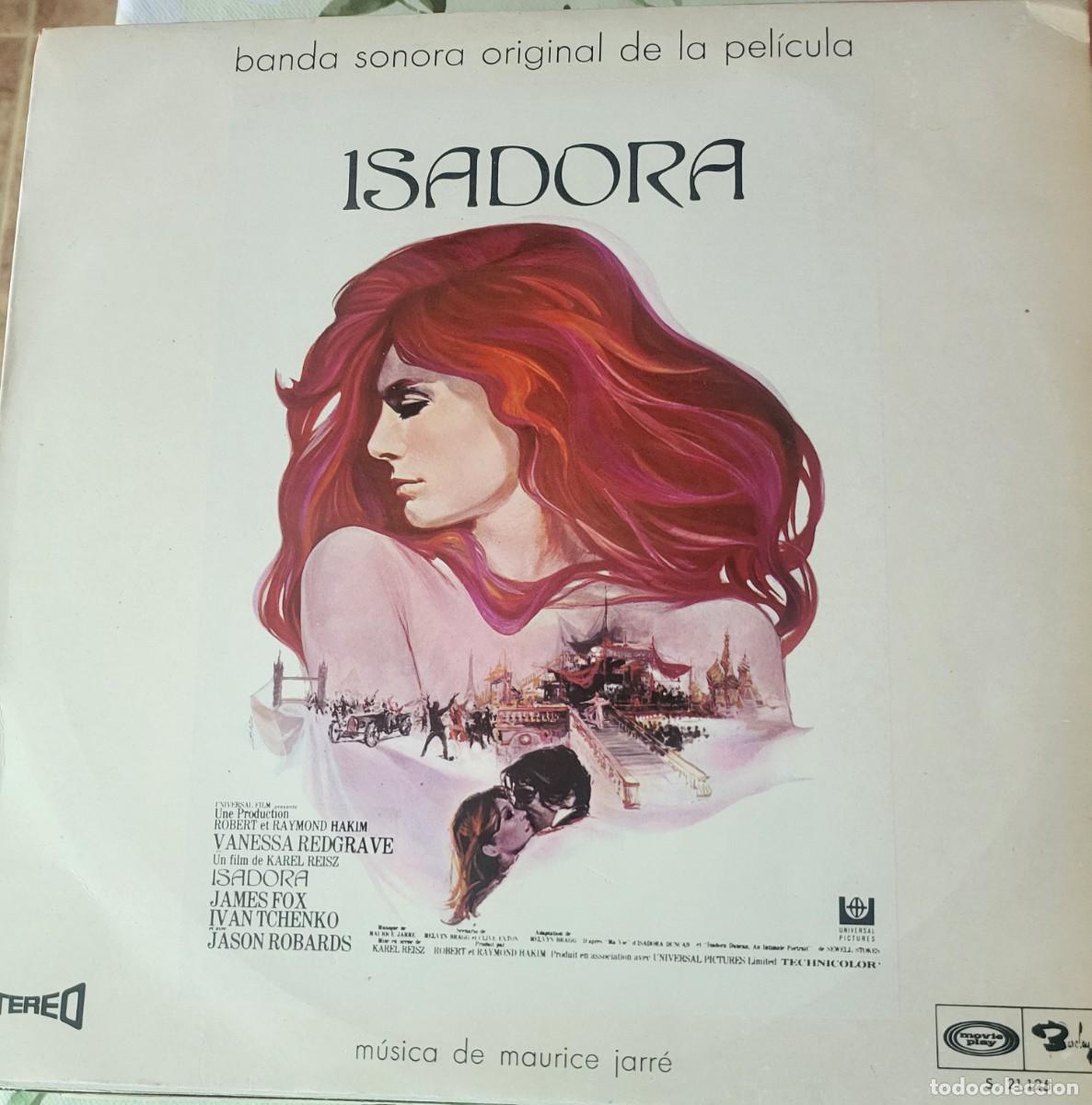 Discos de vinilo: Maurice Jarre Lp sello Movieplay editado en Espa&ntilde;a a&ntilde;o 1969de la pel&iacute;cula Isadora...