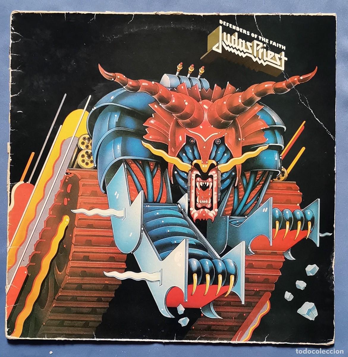 Discos de vinilo: S&Oacute;LO PORTADA!!! JUDAS PRIEST - Defenders of the Faith LP 1984 Espa&ntilde;a