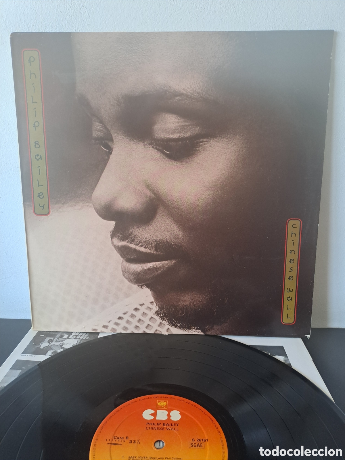 Discos de vinilo: Philip Bailey Chinese Wall CBS 1984 (S 261161 / S 26161) Espa&ntilde;a LP, &Aacute;lbum (Edici&oacute;n Promocional) LA.3