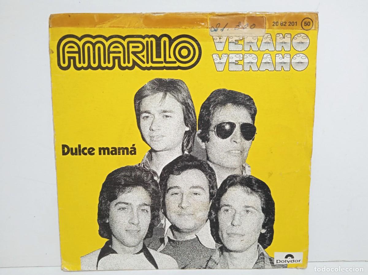 Discos de vinilo: Amarillo - Verano, Verano / Dulce Mam&aacute; - Single - 1976