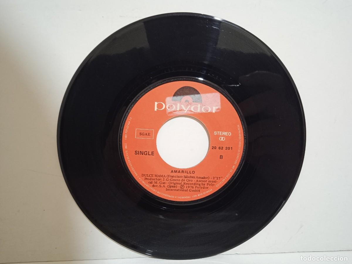 Discos de vinilo: Amarillo - Verano, Verano / Dulce Mam&aacute; - Single - 1976 - Foto 5