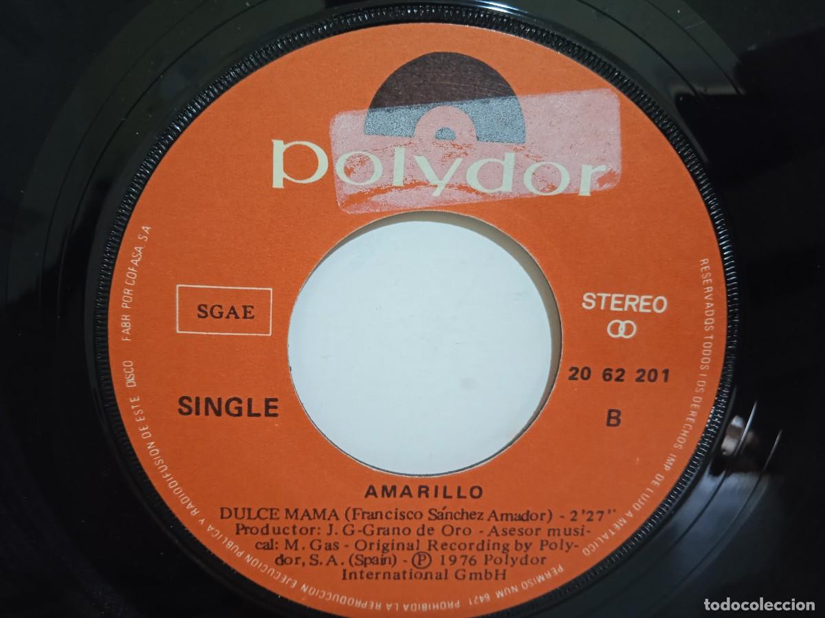 Discos de vinilo: Amarillo - Verano, Verano / Dulce Mam&aacute; - Single - 1976 - Foto 6