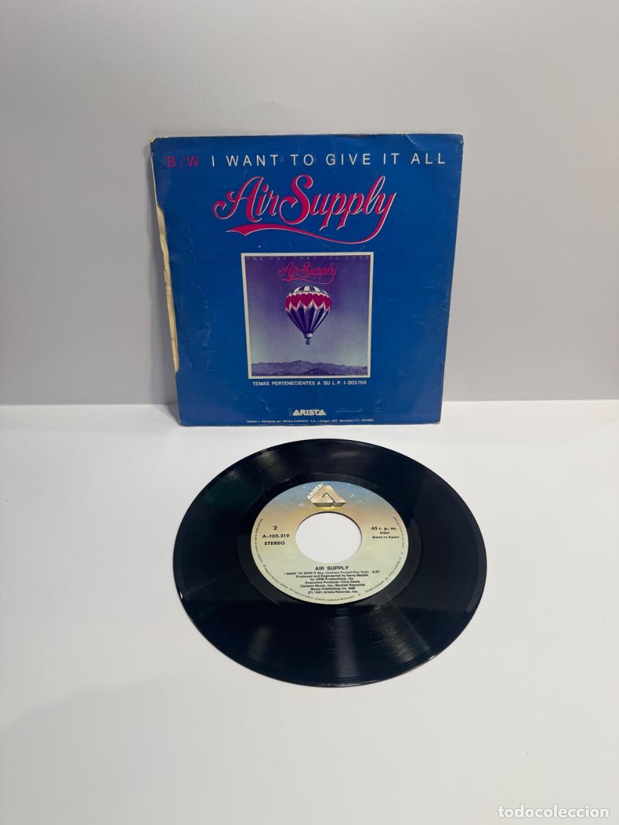 Discos de vinilo: AIR SUPPLY VINILO SINGLE / COMPRA MIN&Iacute;MA 5 &euro; - Foto 2