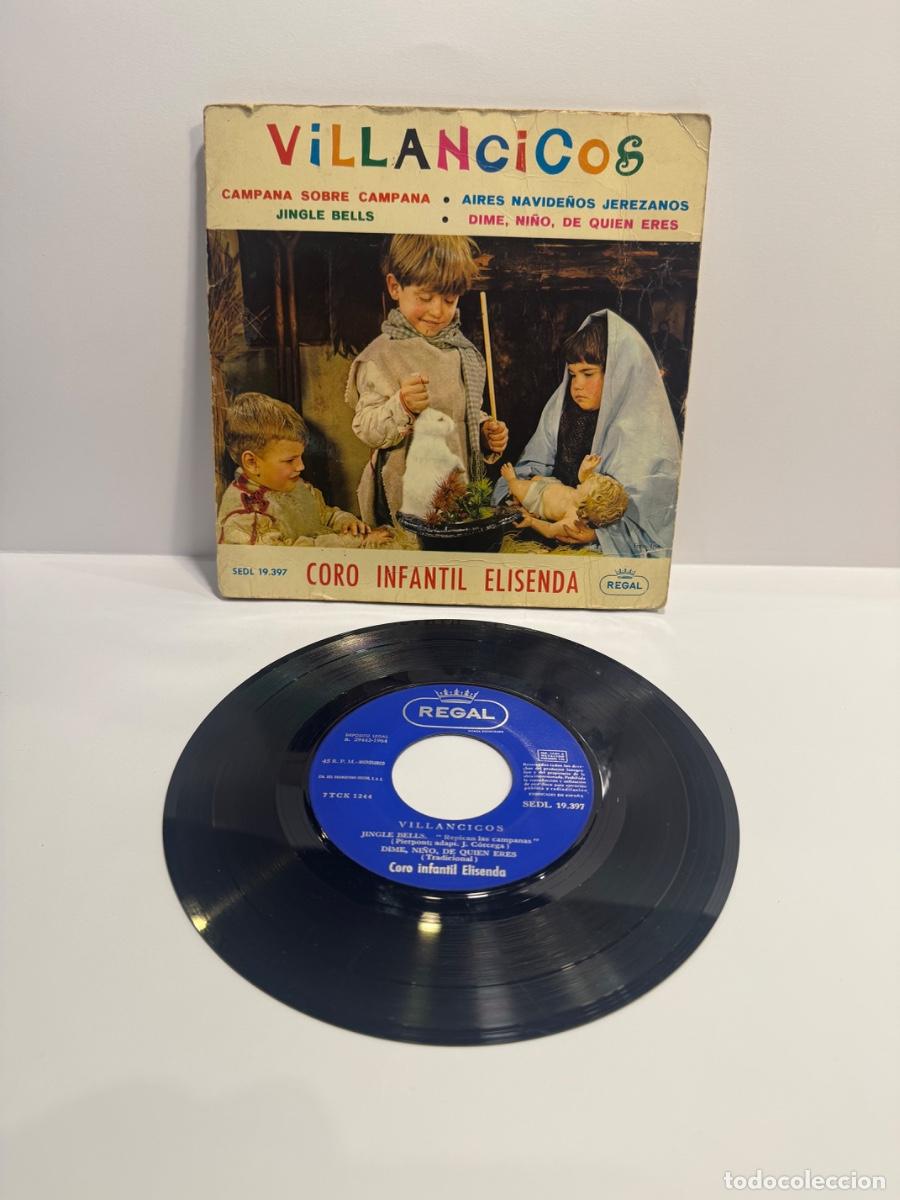 Discos de vinilo: VILLANCICOS CORO INFANTIL ELISENDA CON DESPLEGABLE INTERIOR VINILO SINGLE / COMPRA MIN&Iacute;MA 5 &euro;