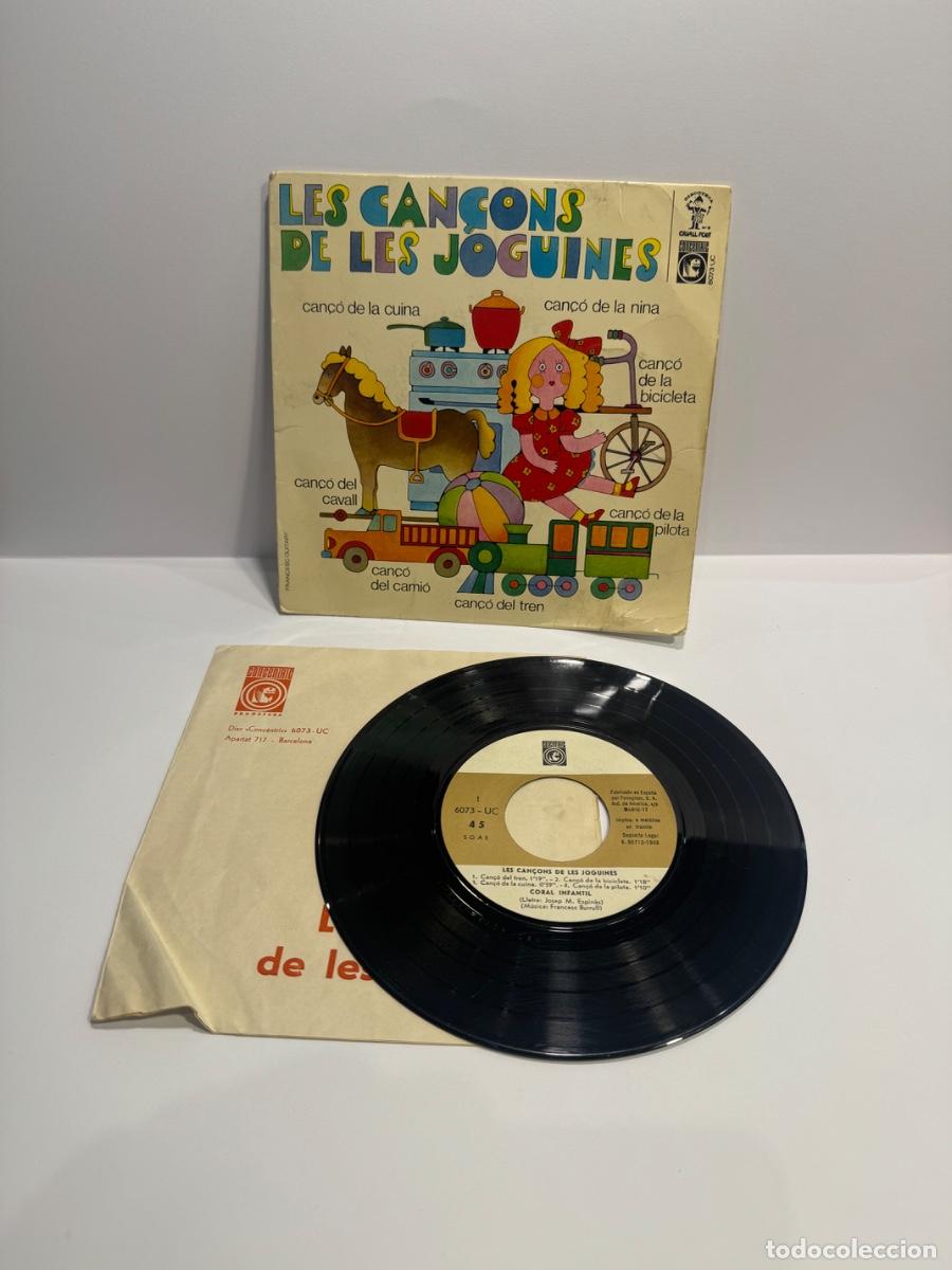 Discos de vinilo: LES CAN&Ccedil;ONS DE LES JOGUINES -FUNDA INTERIOR CON LETRA CANCIONES VINILO SINGLE / COMPRA MIN&Iacute;MA 5 &euro;