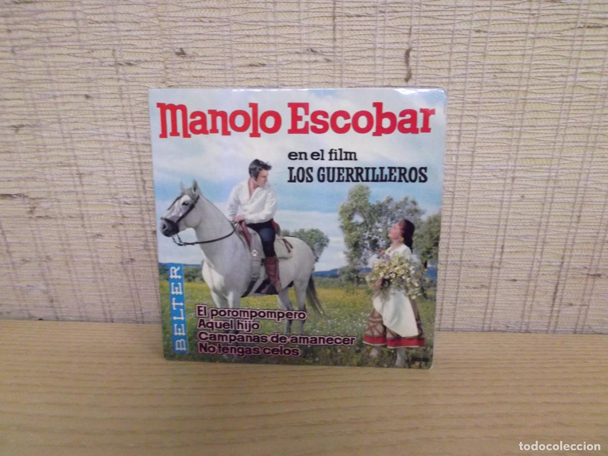Discos de vinil: Disco vinilo de 7&rdquo; Manolo Escobar en el film Los guerrillerros.Belter