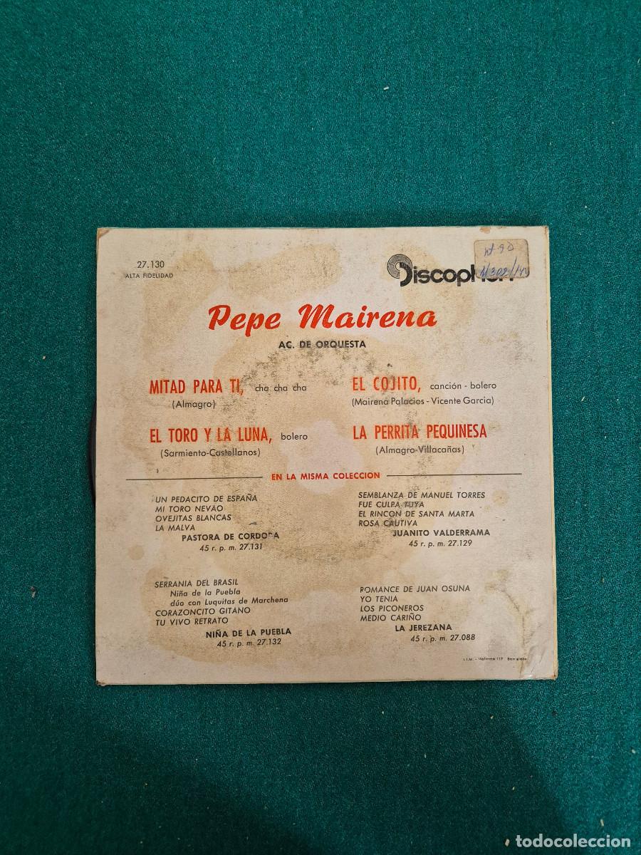 Discos de vinilo: Pepe Mairena &ndash; La Mitad Para Ti - Foto 2