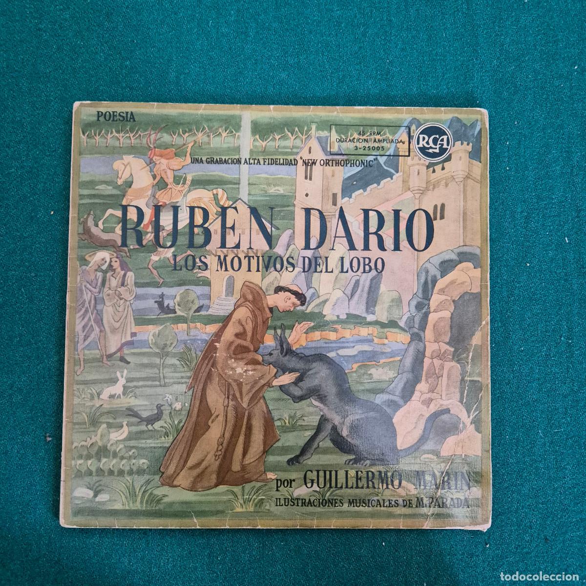 Discos de vinilo: Rub&eacute;n Dar&iacute;o, Guillermo Mar&iacute;n, Manuel Parada &ndash; Los Motivos Del Lobo