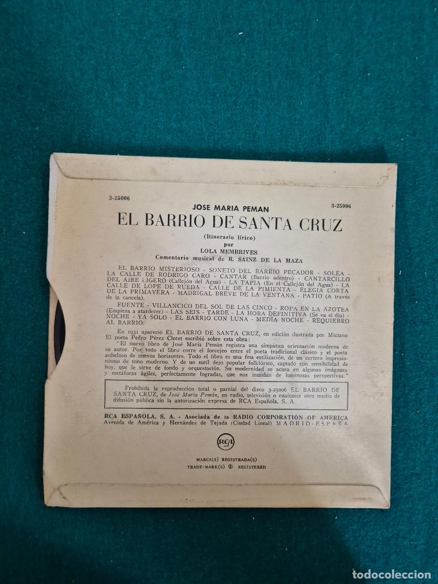 Discos de vinilo: EL BARRIO DE SANTA CRUZ - Foto 2